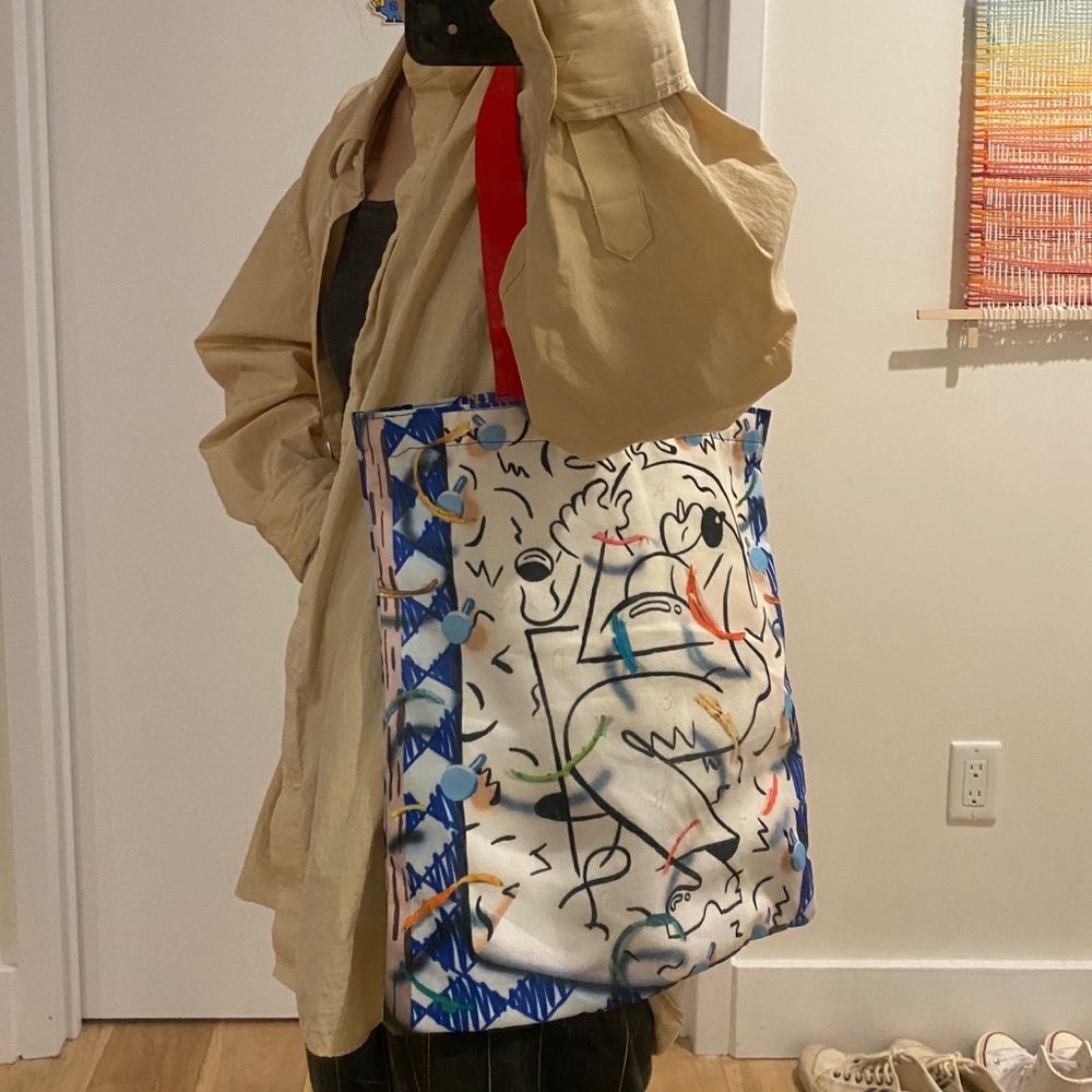 Artists summer canvas tote bag